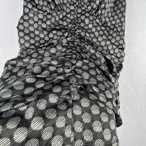 Express Design Studio RETRO Babydoll Y2K Polka Dot Halter V-Neck Size 6 - Picture 8 of 11